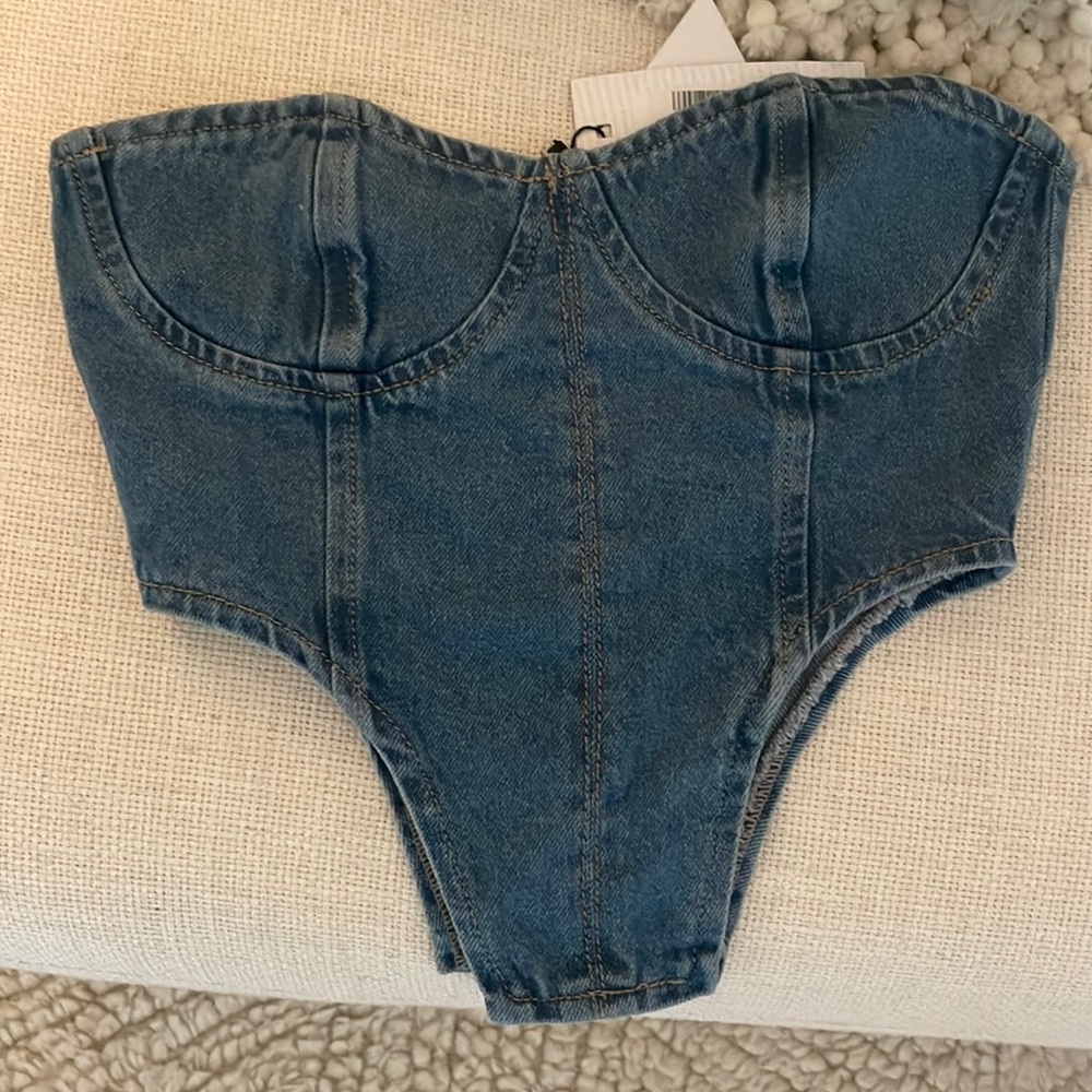 denim corset